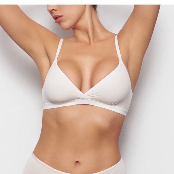 NWOT SKIMS Everybody Triangle Bralette XL Marble - Picture 7 of 9